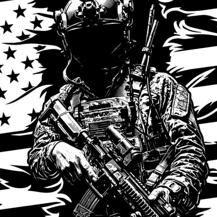 Tactical Soldier SVG file included with instant download