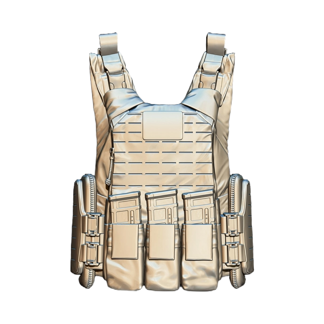 Tactical Vest STL file for digital crafting, LightBurn and Vectric ready