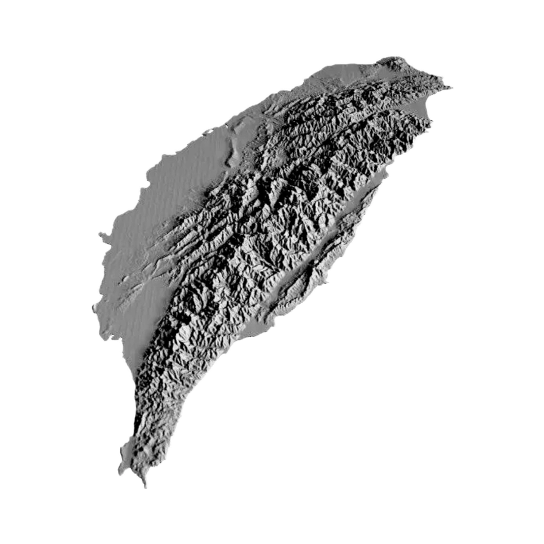 Taiwan Terrain Map design preview, countries & world