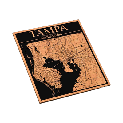Tampa, Florida City Map SVG file for laser cutting and CNC routing, LightBurn and Vectric ready
