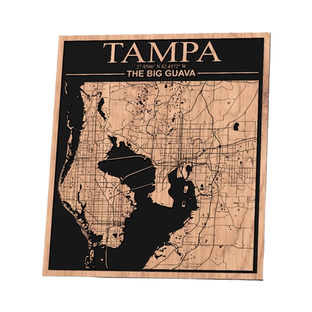 Tampa, Florida City Map design preview, us states