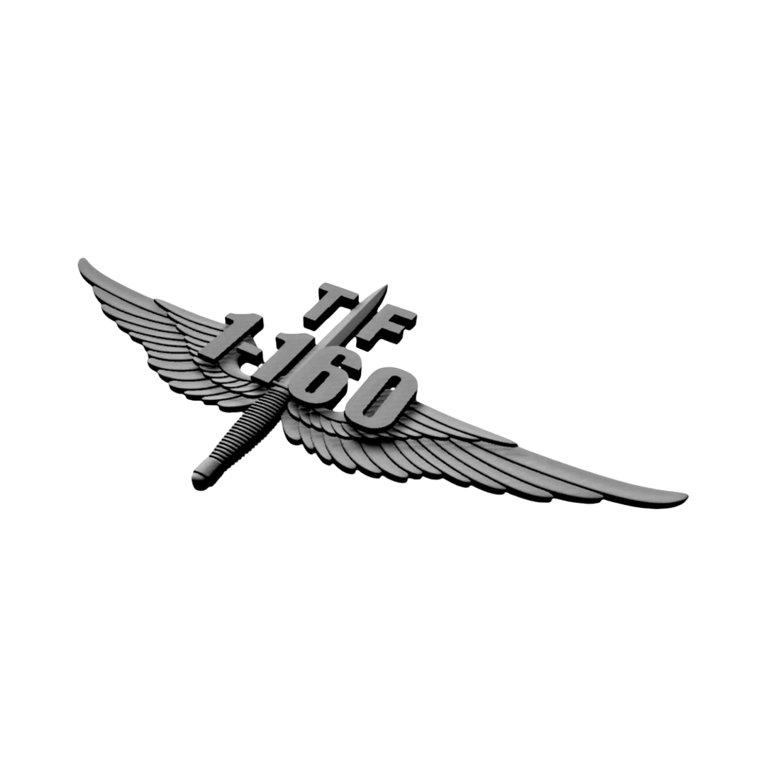 Task Force 160 SOAR Wings detail view, ready for 3D printing and CNC routing