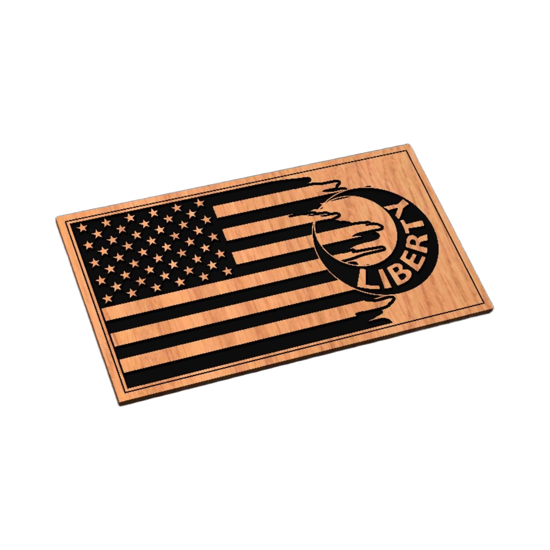 Moultrie Liberty Tattered Flag SVG file for laser cutting and CNC routing, LightBurn and Vectric ready