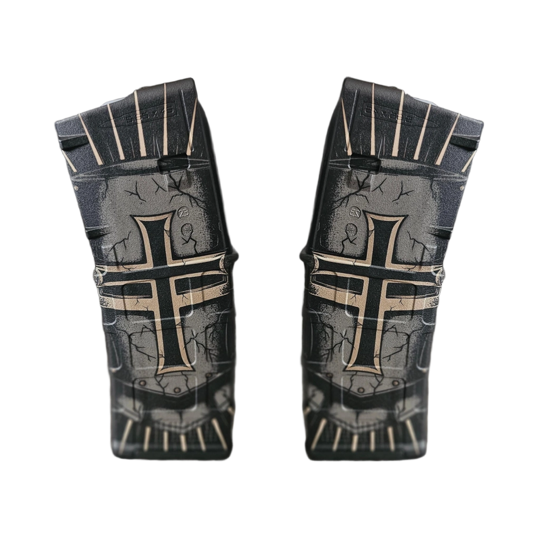 Templar Knight MAG Laser Engraving File Lightburn & design preview, pmag designs