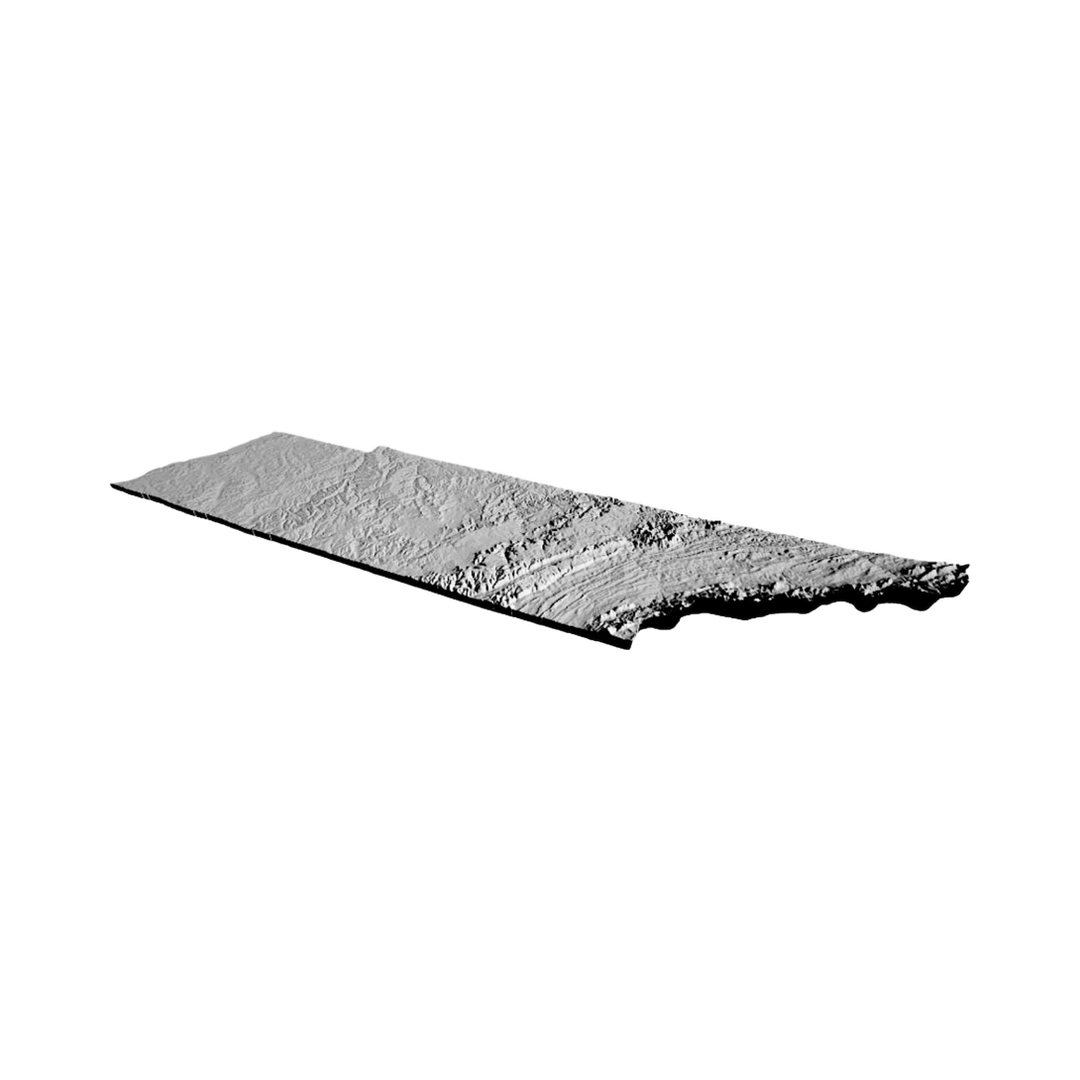 Tennessee Terrain Map design preview, countries & world
