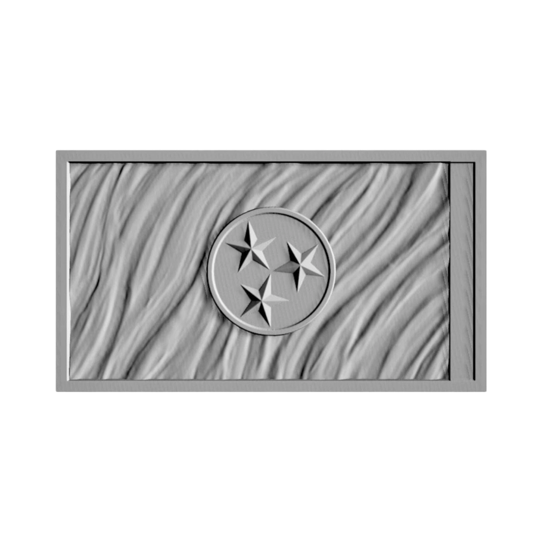 Tennessee State Wavy Flag STL file for 3D printing and CNC routing, LightBurn and Vectric ready