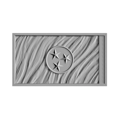 Tennessee State Wavy Flag STL file for 3D printing and CNC routing, LightBurn and Vectric ready