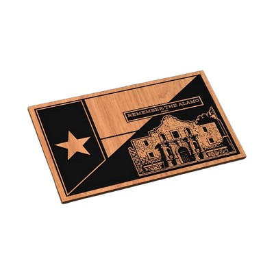 Texas Alamo Flag SVG file for laser cutting and CNC routing, LightBurn and Vectric ready
