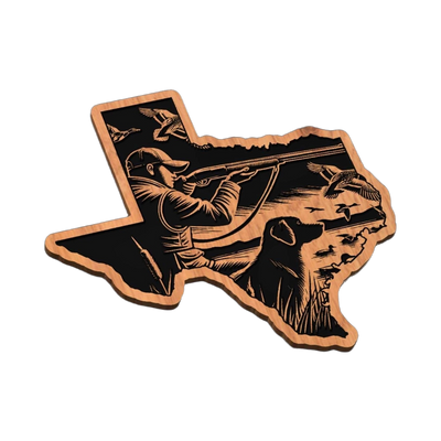 Texas Duck Hunting SVG file for laser cutting and CNC routing, LightBurn and Vectric ready