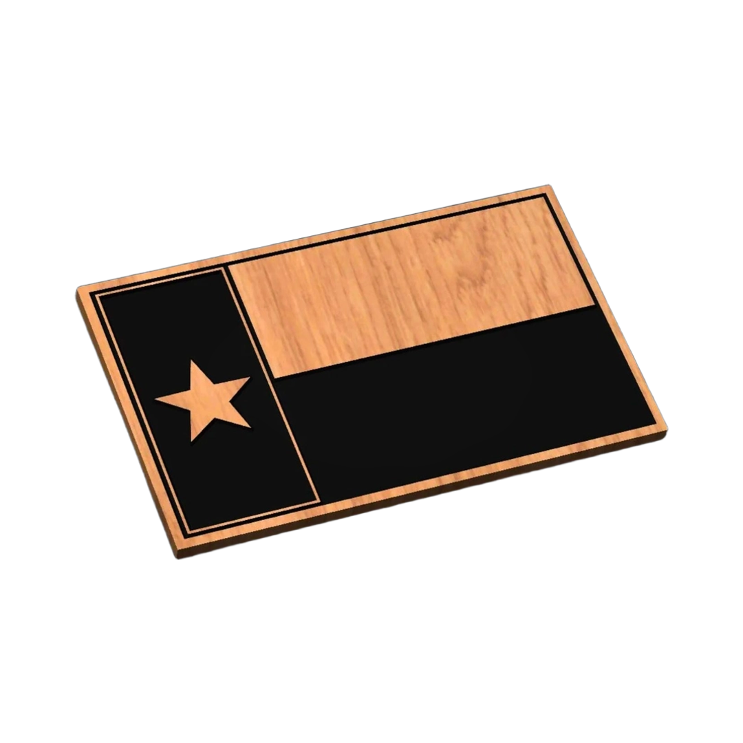 Texas State Flag SVG file for laser cutting and CNC routing, LightBurn and Vectric ready