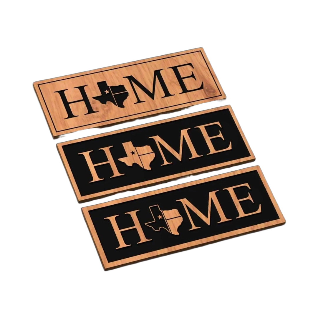 Texas HOME Design Bundle SVG file for laser cutting and CNC routing, LightBurn and Vectric ready