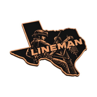 Texas Lineman SVG file for laser cutting and CNC routing, LightBurn and Vectric ready