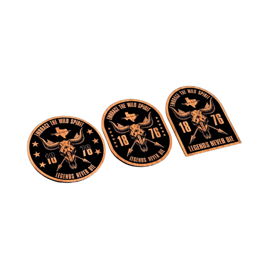 Texas Longhorn 1876 Designs SVG file for laser cutting and CNC routing, LightBurn and Vectric ready