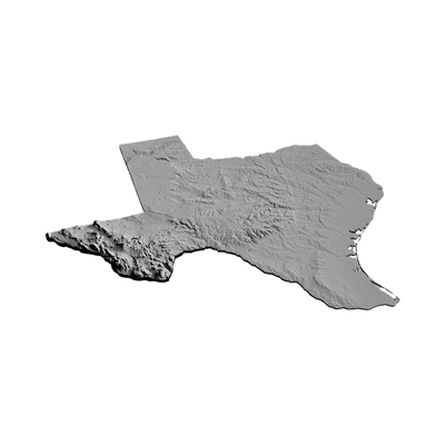 Texas Terrain Map design preview, us states