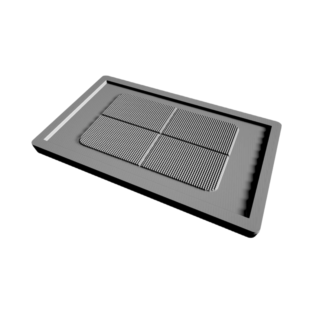 Textured/Ribbed Cutting Board detail view, ready for 3D printing and CNC routing