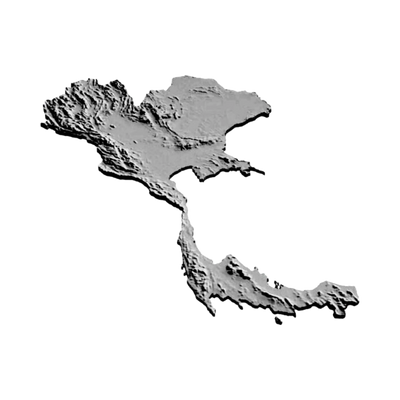 Thailand Terrain Map design preview, countries & world