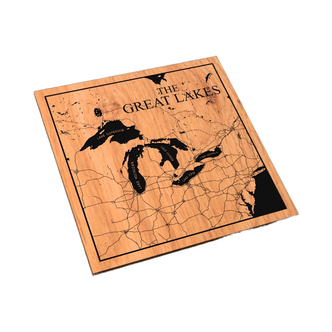 The Great Lakes Map - Ontario/America vector cut file for makers