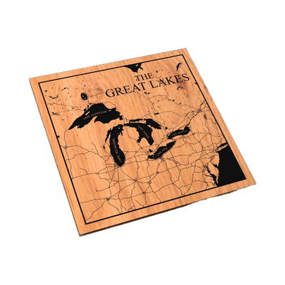The Great Lakes Map - Ontario/America vector cut file for makers