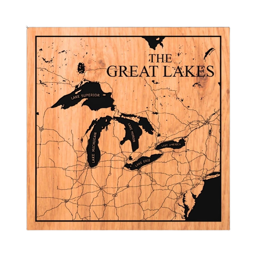 The Great Lakes Map - Ontario/America mockup, maps & terrain