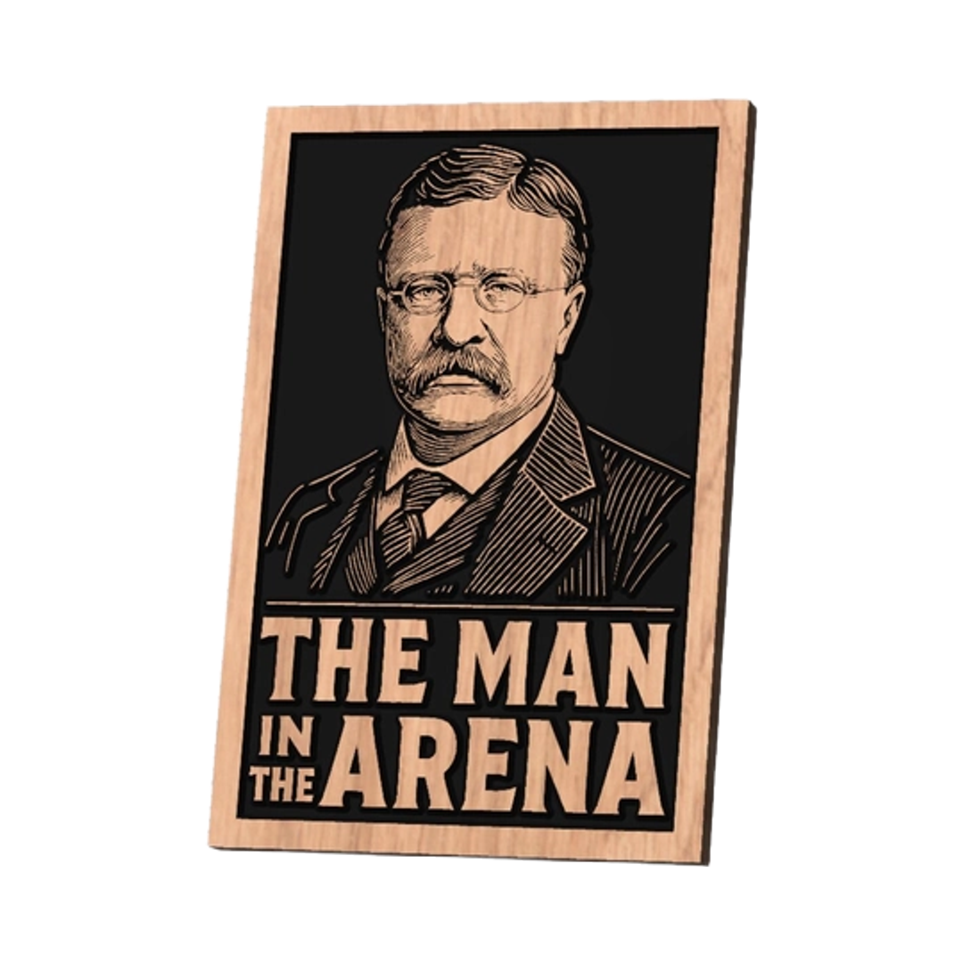 The Man in the Arena SVG file included with instant download