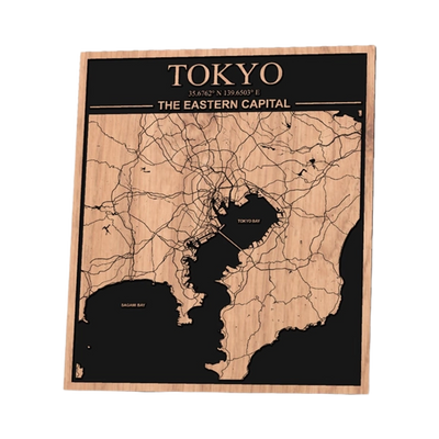 Tokyo, Japan City Map design preview, countries & world