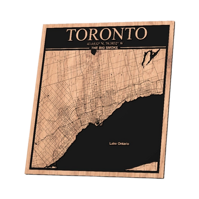 Toronto, Canada City Map design preview, cities & landmarks