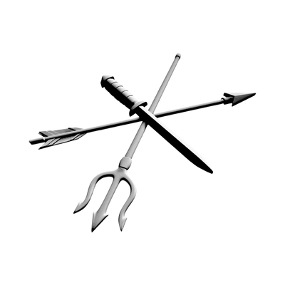 Trident, Arrow & Sword design preview, fantasy & mythology