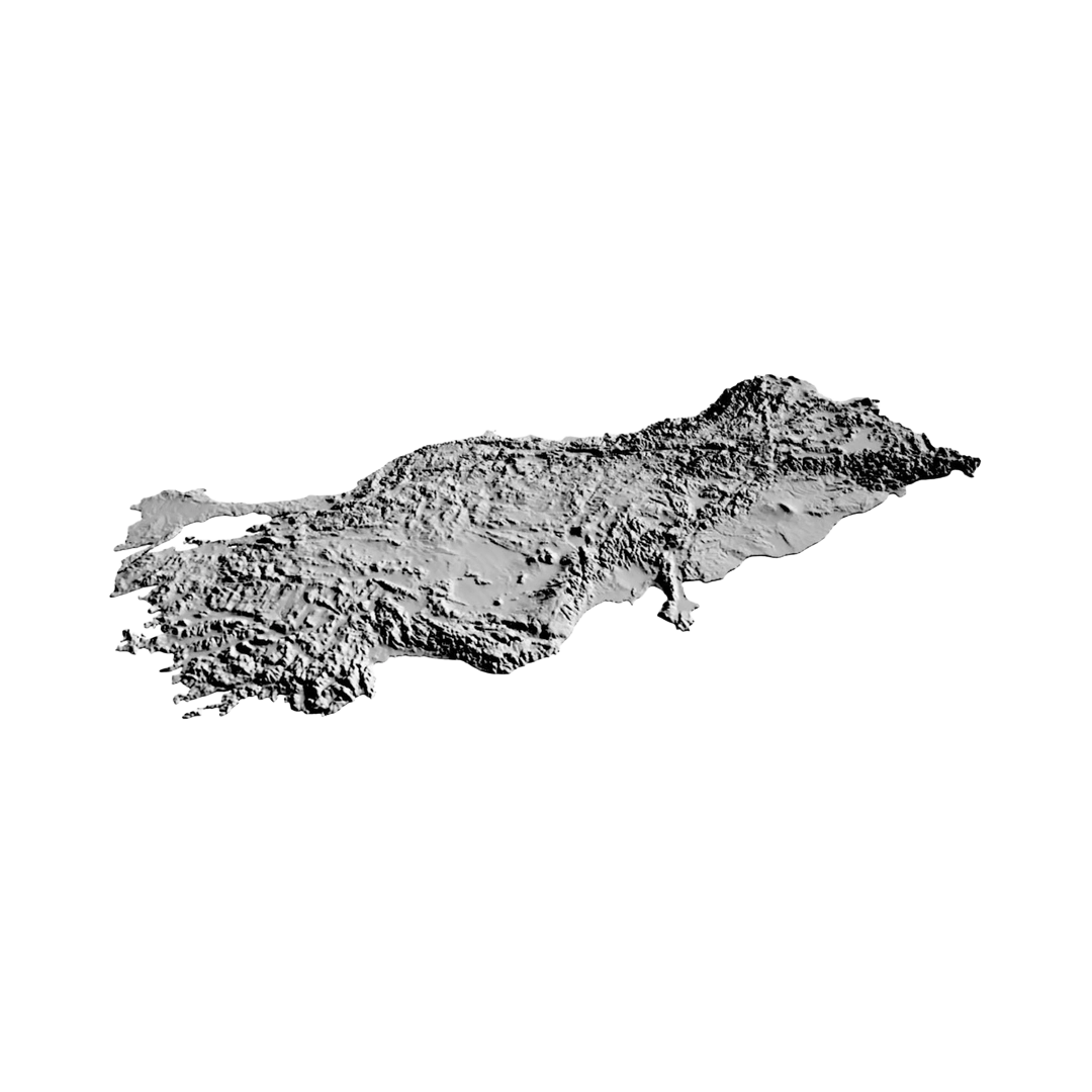 Turkey Terrain Map design preview, countries & world
