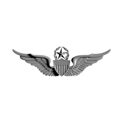 U.S. Aviation Wings (Master) STL file for 3D printing and CNC routing, LightBurn and Vectric ready