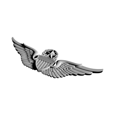 U.S. Aviation Wings (Master) detail view, ready for 3D printing and CNC routing