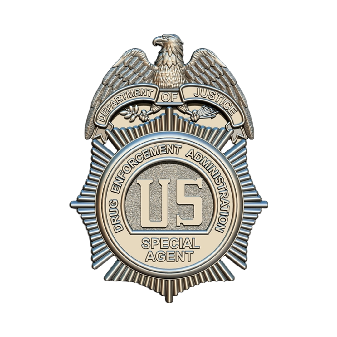 U.S. Drug Enforcement Administration (DEA) Special Agent Badge STL file for digital crafting, LightBurn and Vectric ready