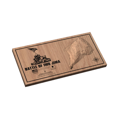 U.S. Marines Iwo Jima Terrain Battle STL file for laser cutting and CNC routing, LightBurn and Vectric ready