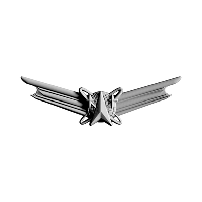 U.S. Military Space Operations Badge (Basic) STL file for 3D printing and CNC routing, LightBurn and Vectric ready