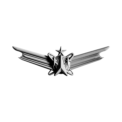 U.S. Military Space Operations Badge (Senior) STL file for 3D printing and CNC routing, LightBurn and Vectric ready