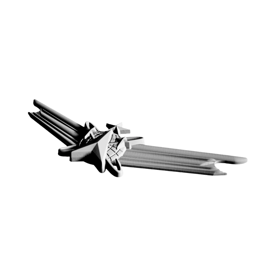 U.S. Military Space Operations Badge (Senior) detail view, ready for 3D printing and CNC routing