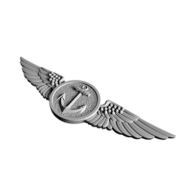 U.S. Navy Aviation Observer Badge detail view, ready for 3D printing and CNC routing