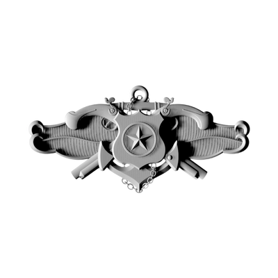 U.S. Navy Security Force (NSF) Senior Specialist STL file for 3D printing and CNC routing, LightBurn and Vectric ready