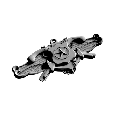 U.S. Navy Security Force (NSF) Senior Specialist detail view, ready for 3D printing and CNC routing