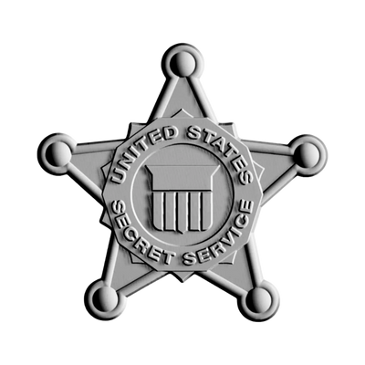 U.S. Secret Service Patch STL file for 3D printing and CNC routing, LightBurn and Vectric ready