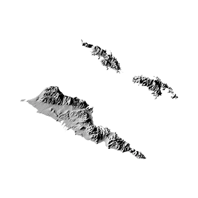 U.S. Virgin Islands Terrain Map design preview, countries & world
