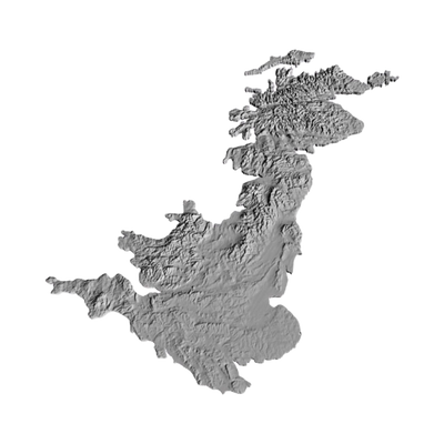 United Kingdom Terrain Map design preview, countries & world