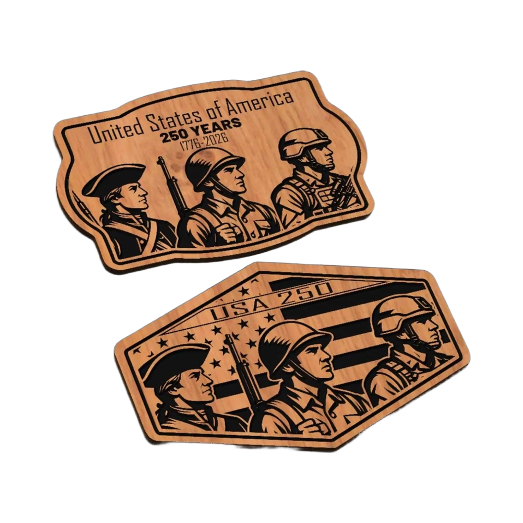 United States 250th Anniversary SVG file for laser cutting and CNC routing, LightBurn and Vectric ready