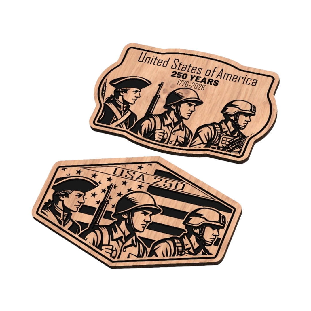 United States 250th Anniversary design preview, patriotic & americana