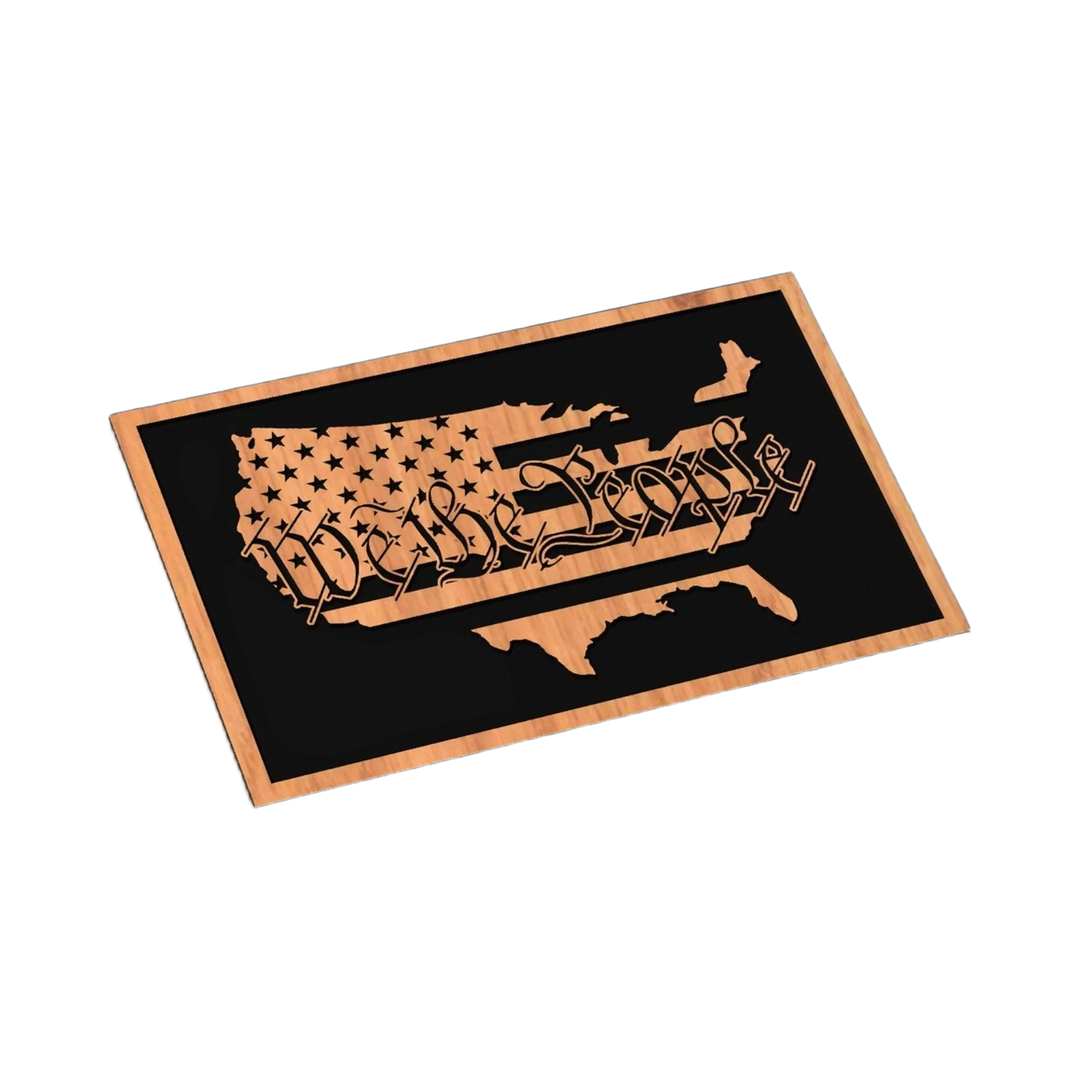 United States 'We The People' Flag SVG file for laser cutting and CNC routing, LightBurn and Vectric ready