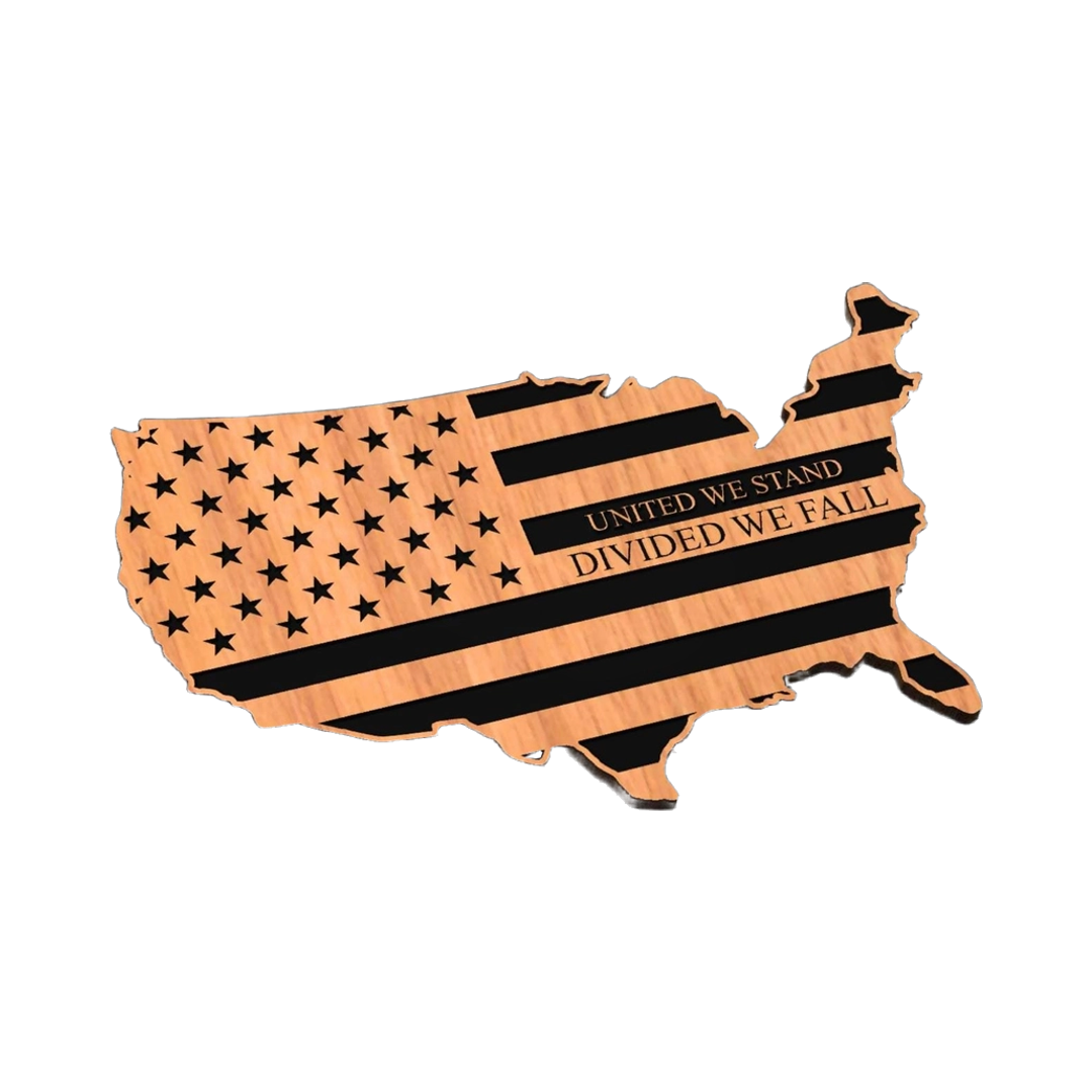 United We Stand Flag SVG file for laser cutting and CNC routing, LightBurn and Vectric ready