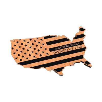 United We Stand Flag SVG file for laser cutting and CNC routing, LightBurn and Vectric ready