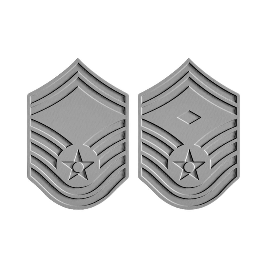 U.S. Air Force Senior Master Sergeant STL file for 3D printing and CNC routing, LightBurn and Vectric ready