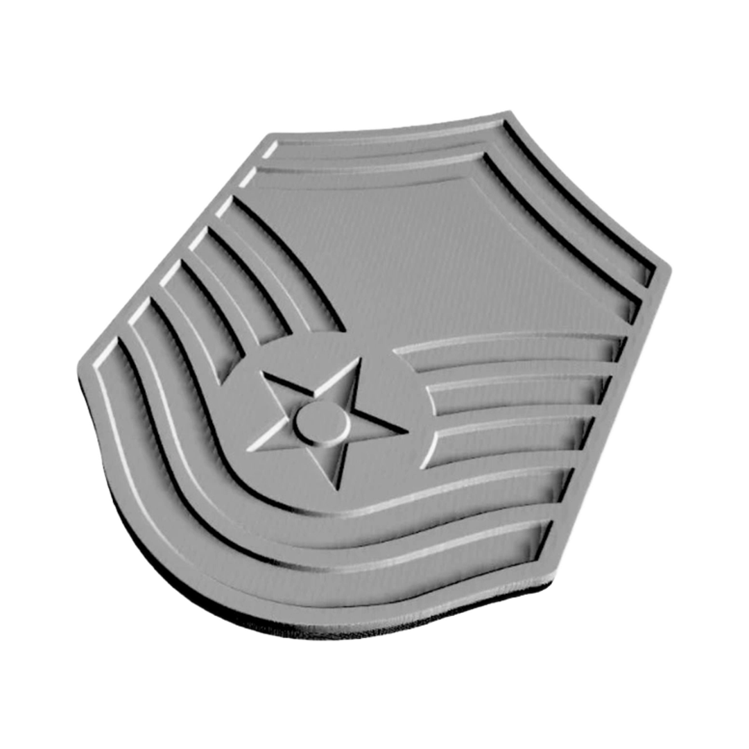 U.S. Air Force Senior Master Sergeant detail view, ready for 3D printing and CNC routing