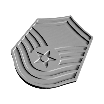 U.S. Air Force Senior Master Sergeant detail view, ready for 3D printing and CNC routing