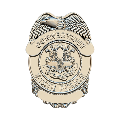 Connecticut State Police badge STL file for digital crafting, LightBurn and Vectric ready